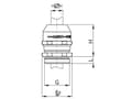 Pikkukuva 2 / 4: Kaiser 1145.20.080, Metallinen, Nikkeli, M20x1.5, IP68, IP69, -40 - 100 °C, 1,2 cm, 1,2 cm