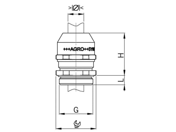Kaiser 1145.20.080, Metallinen, Nikkeli, M20x1.5, IP68, IP69, -40 - 100 °C, 1,2 cm, 1,2 cm