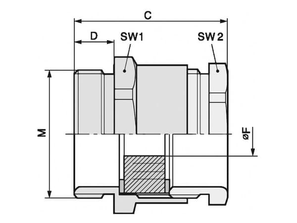 LAPP SKINDICHT® SVRE-M 50X1,5/42 Kaapeliläpivienti M50 Messinki Messinki 5 kpl