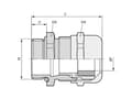 Miniatyrbilde 2 av 4: LAPP SKINTOP® MSR-M 50X1,5 ATEX 53112765 Kabelforskruning M50 Messing Messing 5 stk
