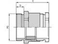 Miniatyrbilde 3 av 5: Lapp 52005490, Metallisk, Messing, 25 stykker, PG21, IP54, -20 - 100 °C