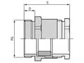 Miniatyrbilde 4 av 5: Lapp 52005490, Metallisk, Messing, 25 stykker, PG21, IP54, -20 - 100 °C