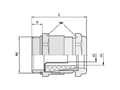 Miniatyrbilde 2 av 4: LAPP SKINDICHT® SHVE PG 13,5/9/11/7 52010480 Kabelforskruning PG13.5 Messing Messing 25 stk