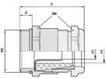 Miniatyrbilde 1 av 4: LAPP SKINDICHT® SHVE PG 13,5/9/11/7 52010480 Kabelforskruning PG13.5 Messing Messing 25 stk
