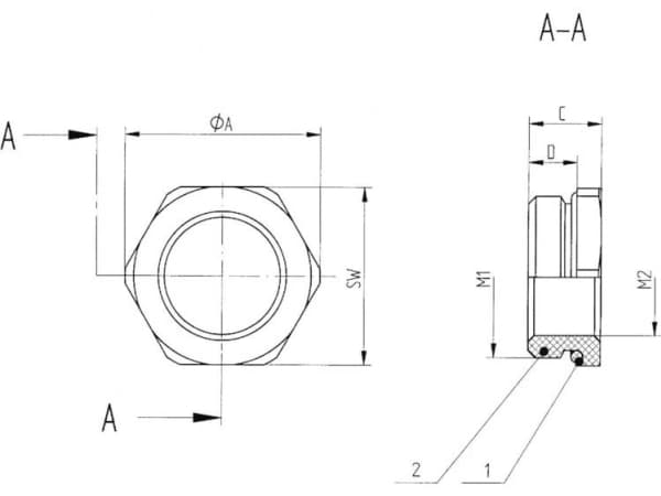 Lapp SKINDICHT 52006563, mässing, Förnicklad, 1 styck, -20 - 100 ° C
