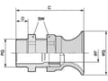 Miniatyrbilde 1 av 3: LAPP SKINTOP® BT PG 9 53015410 Kabelforskruning med bøjebeskyttelse PG9 Polyamid Sølvgrå (RAL 7001) 100 stk