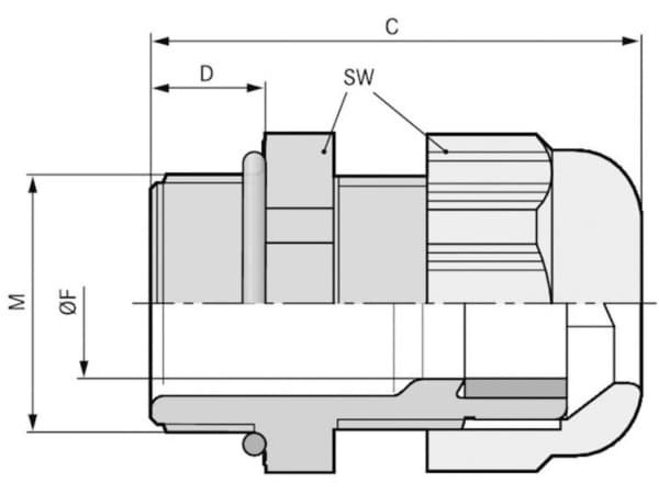 LAPP SKINTOP® KR-M 12X1,5 ATEX PLUS BU 54115405 Kabelforskruning M12 Polyamid Blå (RAL 5015) 50 stk