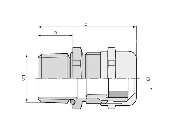 Lapp SKINTOP 53112024, Metallisk, Messing, Polyamid, 50 stykker, NPT 1/2", IP68, -40 - 100 °C