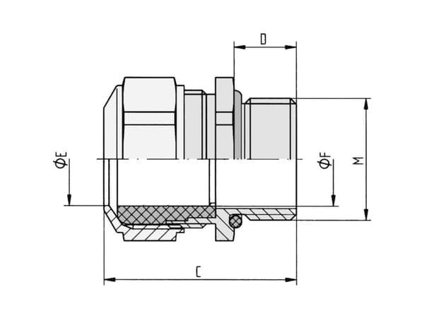 Lapp 52032670, Metallinen, Kromi-nikkeliteräs, 1 kpl, M63x1.5, IP68, IP69, -40 - 200 °C