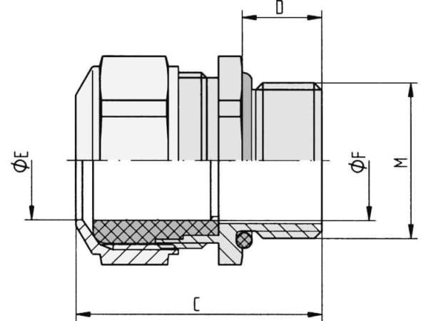 Lapp 52032670, Metallinen, Kromi-nikkeliteräs, 1 kpl, M63x1.5, IP68, IP69, -40 - 200 °C