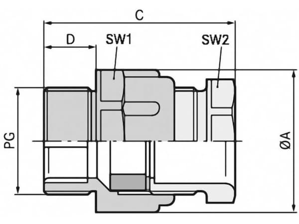 LAPP SKINDICHT® SVFK PG 21 52005680 Kabelforskruning PG21 Polystyrol (EPS) Gråhvid (RAL 7035) 25 stk