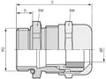 Miniatyrbilde 2 av 5: Lapp SKINTOP 52015767, Metallisk, Messing, Polyamid, 5 stykker, PG48, IP68, -40 - 100 °C