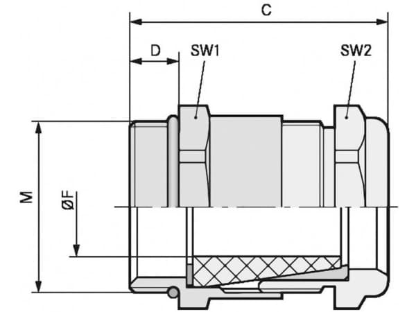 Lapp SKINDICHT 52105420, Metallinen, Messinki, 10 kpl, Suora, PG29, 8 mm