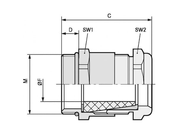 Lapp SKINDICHT 52105420, Metallinen, Messinki, 10 kpl, Suora, PG29, 8 mm