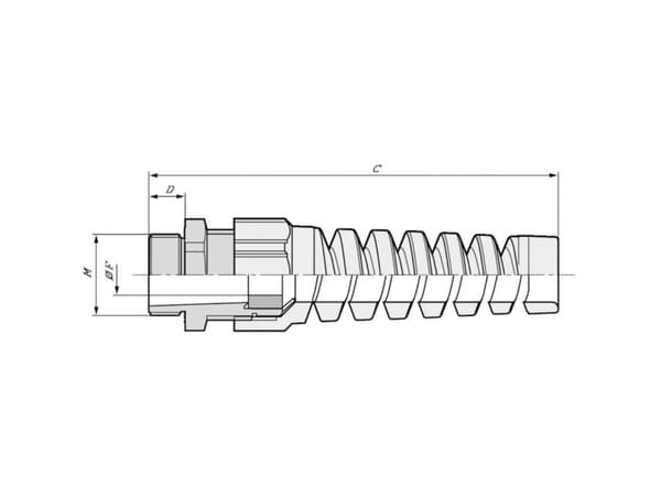 LAPP SKINTOP® BS ISO M 25X1,5 53017640 Kabelforskruning med bøjningsbeskyttelsesspiral M25 Polyamid Sølvgrå (RAL 7001) 25 stk