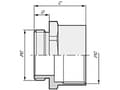 Miniatyrbilde 2 av 4: LAPP 52100100 SKINDICHT ZS PG 48 Kabelforskruning forlænger PG48 PG48 Polyethylen Messing 10 stk