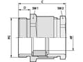 Miniatyrbilde 1 av 4: LAPP SKINDICHT® SVRN PG 7006 52020300 Kabelforskruning PG70 Messing Messing 100 stk