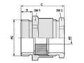 Miniatyrbilde 3 av 4: LAPP SKINDICHT® SVRE PG 16 52000330 Kabelforskruning PG16 Messing Messing 50 stk