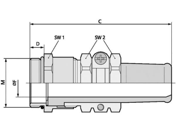 LAPP SKINDICHT® SR-SV-M 20X1,5/11/7 Kaapeliläpivienti M20 Messinki Messinki 25 kpl