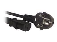 MicroConnect - Strømkabel - IEC 60320 - 1.8 m - 90°-kontakt - svart
