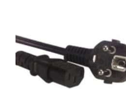 MicroConnect - Strømkabel - IEC 60320 - 1.8 m - 90°-kontakt - svart
