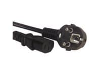 MicroConnect - Strømkabel - IEC 60320 - 1.8 m - 90°-kontakt - svart