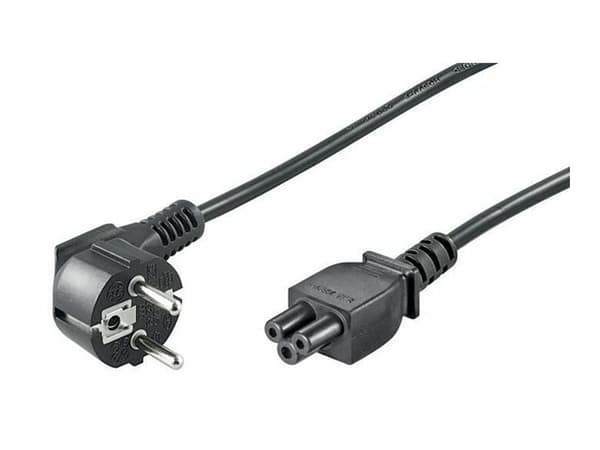 MicroConnect - Strömkabel - IEC 60320 C5 till power CEE 7/7 (hane) vinklad - 3 m - svart