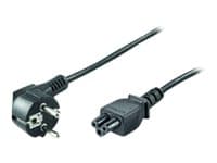 MicroConnect - Strømkabel - IEC 60320 C5 til power CEE 7/7 (hann) vinklet - 3 m - svart
