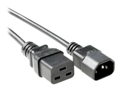 MicroConnect - Strømforlengelseskabel - IEC 60320 C19 til IEC 60320 C14 - AC 250 V - 10 A - 2 m - svart