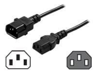 DELTACO DEL-113B - Strømforlengelseskabel - IEC 60320 C14 til power IEC 60320 C13 - AC 250 V - 5 m