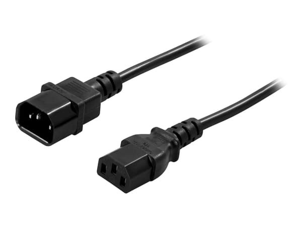 DELTACO DEL-113B - Strømforlengelseskabel - IEC 60320 C14 til power IEC 60320 C13 - AC 250 V - 5 m