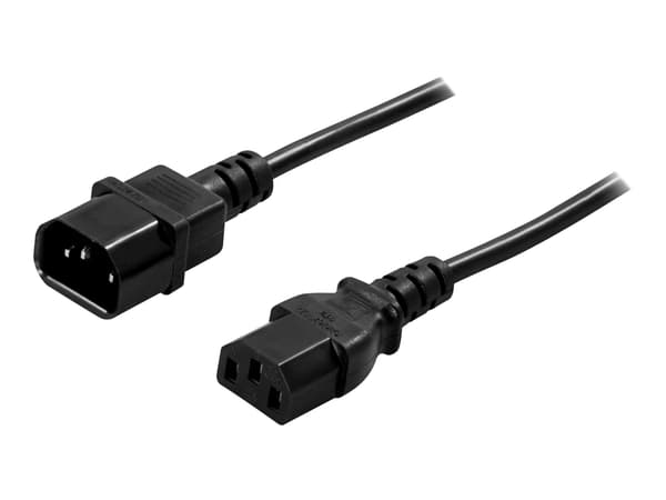 DELTACO DEL-113B - Strømforlengelseskabel - IEC 60320 C14 til power IEC 60320 C13 - AC 250 V - 5 m