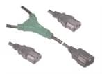 MicroConnect - Strømsplitter - strøm (hann) til strøm (hunn) - 1.8 m