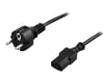 Miniatyrbilde 1 av 5: DELTACO DEL-111M - Strømkabel - power CEE 7/7 (hann) rett til power IEC 60320 C13 rett - AC 250 V - 10 A - 5 m - svart
