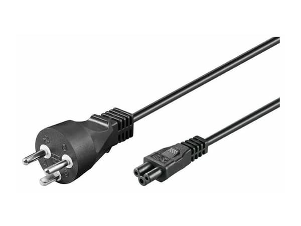 MicroConnect - Strømkabel - Type K (han) til IEC 60320 C5 - AC 250 V - 2.5 A - 1.8 m - sort