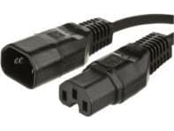 MicroConnect - Strømforlengelseskabel - IEC 60320 C14 til IEC 60320 C15 - AC 250 V - 10 A - 1 m - svart