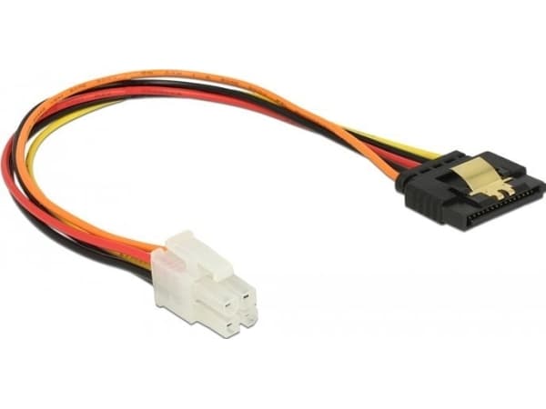 Delock - Strömadapter - effekt P4 (hane) till SATA-ström (R) spärrad - 20 cm