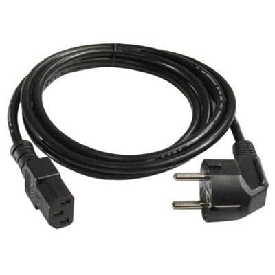 DELTACO DEL-109AA - Strömkabel - Eurokontakt (hane) rak till power IEC 60320 C7 rak - AC 250 V - 2.5 A - 1 m - svart