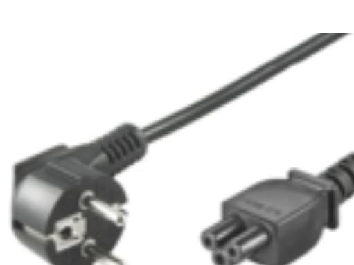 MicroConnect - Strømkabel - IEC 60320 C5 til power CEE 7/7 (hann) vinklet - 50 cm - svart
