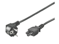 Miniatyrbilde 5 av 5: MicroConnect - Strømkabel - IEC 60320 C5 til power CEE 7/7 (hann) vinklet - 50 cm - svart