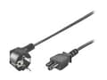 Miniatyrbilde 2 av 5: MicroConnect - Strømkabel - IEC 60320 C5 til power CEE 7/7 (hann) vinklet - 50 cm - svart
