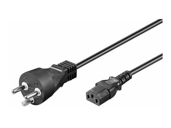 MicroConnect - Strömkabel - power IEC 60320 C13 till DK 2-5A (hane) - 1 m - svart - Danmark