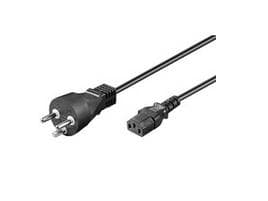 MicroConnect - Strömkabel - power IEC 60320 C13 till DK 2-5A (hane) - 1 m - svart - Danmark