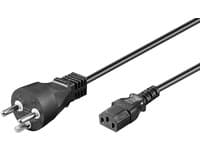 MicroConnect - Strömkabel - power IEC 60320 C13 till DK 2-5A (hane) - 1 m - svart - Danmark