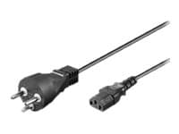 MicroConnect - Strömkabel - power IEC 60320 C13 till DK 2-5A (hane) - 1 m - svart - Danmark