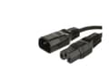 Miniatyrbilde 4 av 5: MicroConnect - Strømkabel - IEC 60320 C15 til IEC 60320 C14 - 3 m - svart