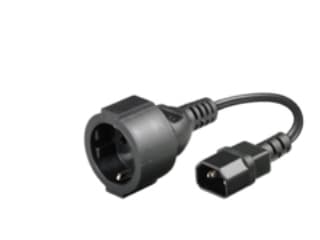 MicroConnect PowerCord - Strømkabel - IEC 60320 C14 til power CEE 7/7 (hunn) - AC 250 V - 23 cm - svart