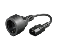 MicroConnect PowerCord - Strømkabel - IEC 60320 C14 til power CEE 7/7 (hunn) - AC 250 V - 23 cm - svart