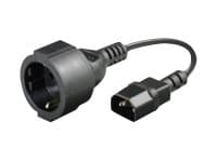 MicroConnect PowerCord - Strømkabel - IEC 60320 C14 til power CEE 7/7 (hunn) - AC 250 V - 23 cm - svart