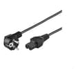 Miniatyrbilde 4 av 5: MicroConnect PowerCord - Strømkabel - IEC 60320 C15 til power CEE 7/7 (hann) - 2 m - 90°-kontakt - svart